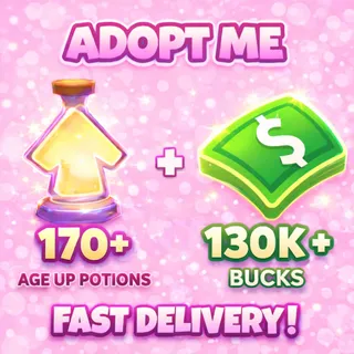  🧪 170+ Age Up Potions + 💵 130K+ Bucks | ✨ ADOPT ME ACCOUNT ✨