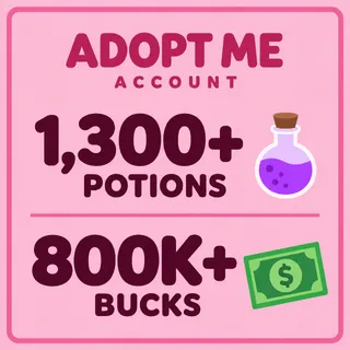 🧪 1300+ Age-Up Potions + 💵 800K+ Bucks | ✨ ADOPT ME ACCOUNT ✨
