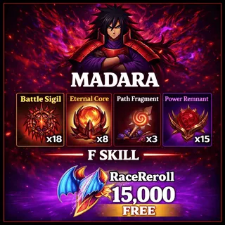 Strongest Shinobi | Madara + F Move + 15K Race Reroll - Sailor Piece