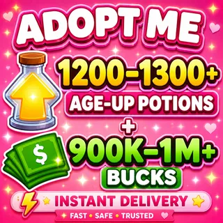 🧪 1200–1300+ Age-Up Potions + 💵 900K–1M+ Bucks | ✨ ADOPT ME ACCOUNT ✨