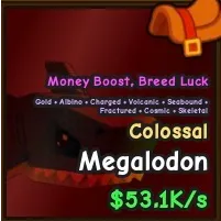 Rideable Colossal Megalodon 53.1k/s | Catch and Tame