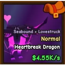 [Event Exclusive 0.5% Drop] Heartbreak Dragon 4.55k/s (2 mutations) | Catch and Tame