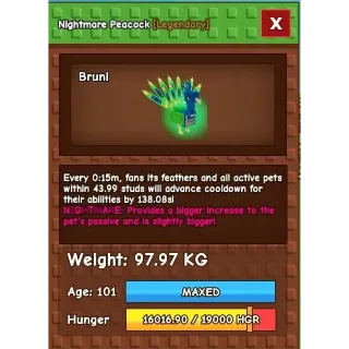 GODLY TITANIC NIGHTMARE PEACOCK 15s CD NO TOY