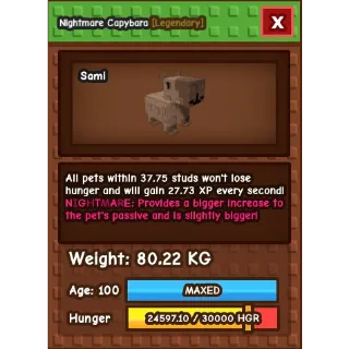 TITANIC NIGHTMARE CAPYBARA 80.22KG