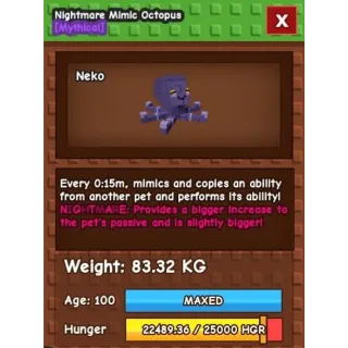 TITANIC NIGHTMARE MIMIC OCTOPUS 0:15 MIN CD 80KG+ | GROW A GARDEN