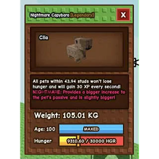 GODLY NIGHTMARE CAPYBARA 105KG