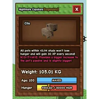 GODLY NIGHTMARE CAPYBARA 105KG