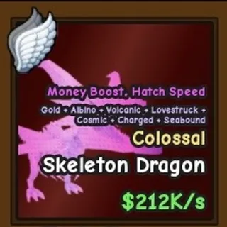 Colossal Skeleton Dragon 212k/s Catch and Tame