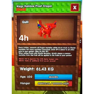 MEGA RAINBOW FROST DRAGON 60KG+