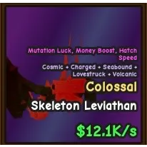 Colossal Skeleton Leviathan 234k KG ($12.1K/s) | Catch and Tame