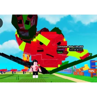 HUGE NEON-RUBY APPLE COMMANDO 7.9M DPS