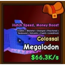 Colossal Megalodon 66.3k/s | Catch and Tame