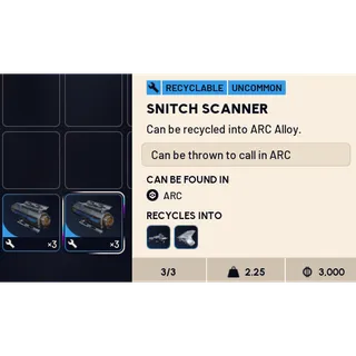 6x snitch scanner