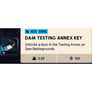 dam testing annex key x1