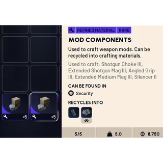 10x mod components