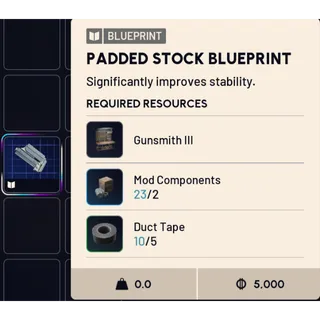 padded stock blueprint