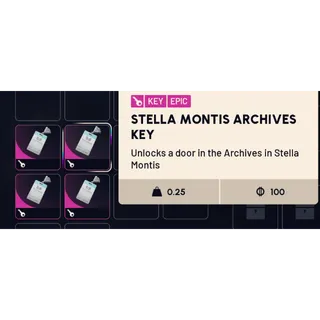 stella montis archives key x4