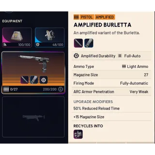 amplified burletta full auto