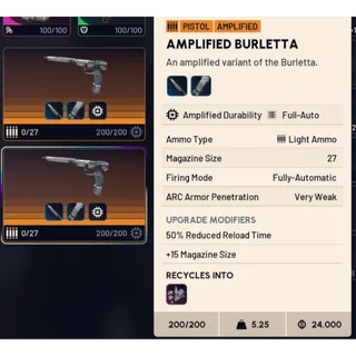amplified burletta x2 full auto