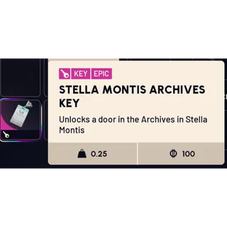 stella montis archive key