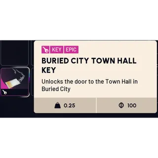 buried city town hall key x1