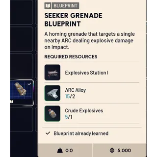 seeker granade blueprint