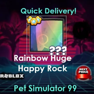 rainbow huge happy rock