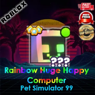 Rainbow Huge Happy Computer
