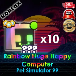 Rainbow huge happy computer