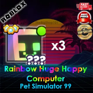 Rainbow Huge happy computer