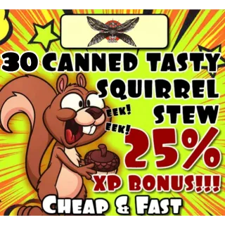 Canned tasty squirrel stew