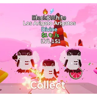 Lvl 151 B&W Los Arigato Arigatos 2 trait - Go Up For Brainrots