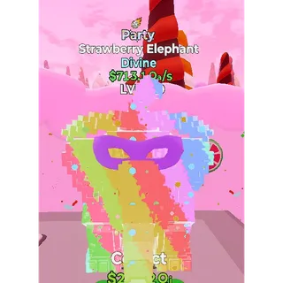 Lvl 150 Party Strawberry Elephant 1 trait - Go Up For Brainrots