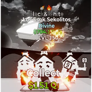 Lvl 150 Los Esok Sekolitos Double Trait B&W - Go Up For Brainrots