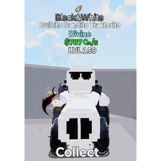Lvl 150 B&W Bulbito Bandito Traktorito trait - Go Up For Brainrots