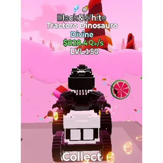 Lvl 150 Tractoro Dinosauro Double Trait B&W - Go Up For Brainrots