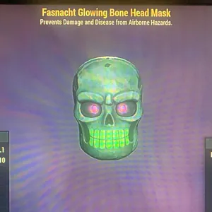 GLOWING BONE HEAD MASK