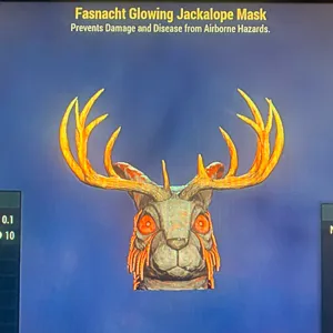 GLOWING JACKALOPE MASK