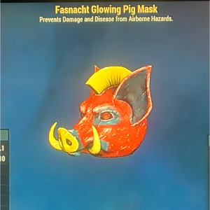 GLOWING PIG MASK