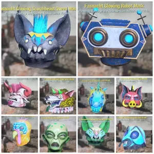 ALL 10 RARE GLOWING MASK