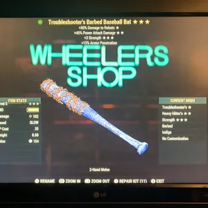 RARE INDIGO BASEBALL BAT