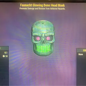 GLOWING BONE HEAD MASK