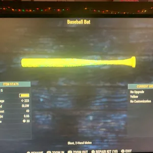 LVL5 YELLOW BASEBALL BAT