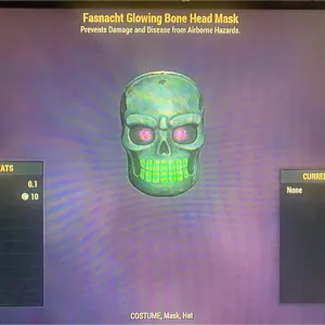 GLOWING BONE HEAD MASK