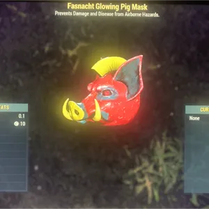 GLOWING PIG MASK