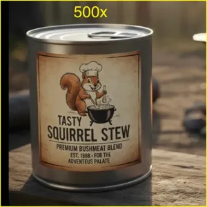 500 CANNED TASTY 🐿️STEW