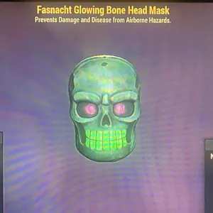 GLOWING BONE HEAD MASK