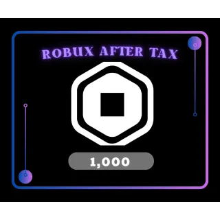 1000 Robux After Tax