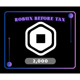 2000 robux before tax