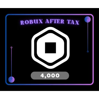 4000 robux after tax